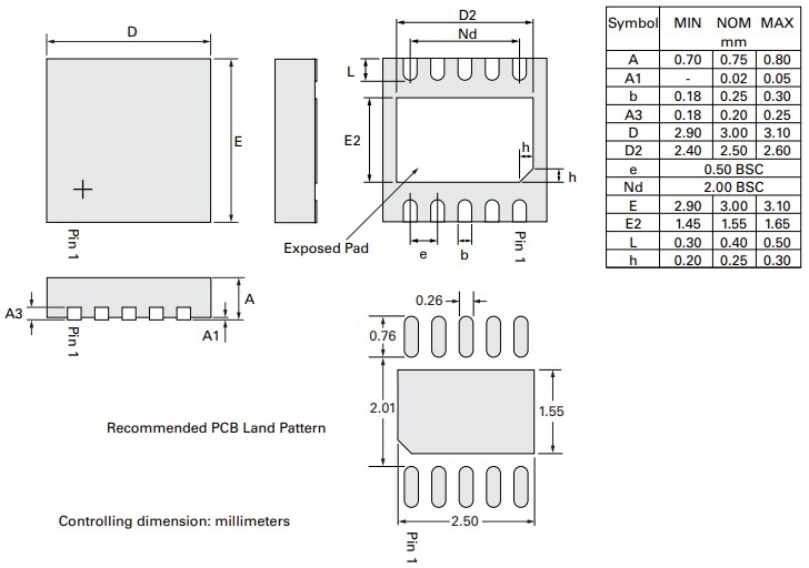 Mechanical Drawing - IXYS Integrated Circuits IXD0579M Gate Driver